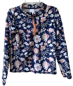 Ruffle Butts Long Sleeve Rash Guard Summer Swim Floral Girls Size 7 - Picture 1 of 4