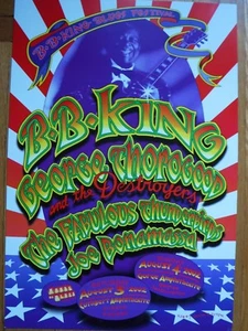 BB KING 2002 Musik Konzert Tour POSTER Kunst Portland Oregon Thorogood Bonamassa - Bild 1 von 3