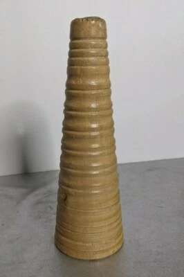 SILK THREAD BOBBIN / SPOOL. NEW ENGLAND 7-97. SOLID WOOD, CONE SHAPE - Image 1 of 4