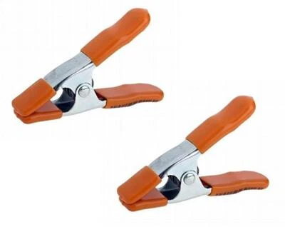 2 pack Pony 3202-HT 2" Jaw Spring Clamp w/ Orange Protective Rubber Handle & Tip - Image 1 of 2