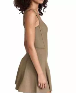 DION LEE STIRRUP CORSET MINI DRESS IN KHAKI SIZE 10 - Picture 1 of 11