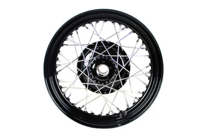 45" WL 16" x 3.00 Front Wheel Assembly Black for WL WLC WLA WLD 1937-1952 Harley - Image 1 of 4