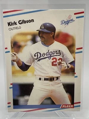 1988 Fleer Update Kirk Gibson Baseball Card #U-93 Mint FREE SHIPPING - Image 1 of 3
