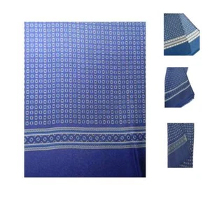 SCIARPA DI SETA STAMPATA DA UOMO blu AVIO SINGO MADE ITALY CLASSE MODA TOP STILE - Picture 1 of 15