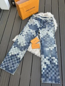 Louis Vuitton Damier Damoflage Skate LV Denim Jeans | Blau | Größe 33W | Skate - Bild 1 von 24