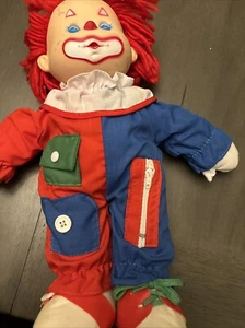 Chadwick DRESS ME Clown Doll 14" Teaching Plush Snap Button Zipper Vintage - Picture 1 of 5
