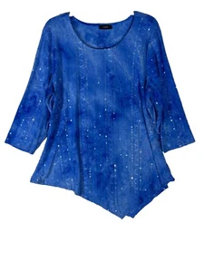Cocomo Top Damen 3x blau Pailletten Boho Hippie Gypsy Bluse Tunika 2080 - Bild 1 von 12