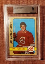 1972 O-Pee-Chee #183 Pat Quinn Atlanta Flames Hockey Card BVG 9 MINT POP 1