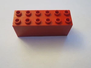 LEGO REF : 73090a  -- BRIQUE LESTEE ROUGE 6x2  -- WEIGHT BOTTOM SEALED - BALLAST - Picture 1 of 3