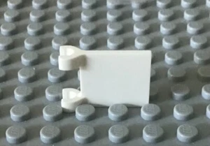 LEGO blanco liso 2x2 clip en bandera - Imagen 1 de 1