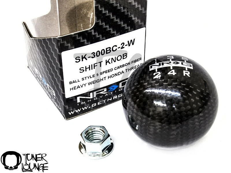NRG WEIGHTED SHIFT KNOB BALL CARBON FIBER 5 SPD 10X1.5MM HONDA 480G SK-300BC-2-W - Изображение 1 из 1
