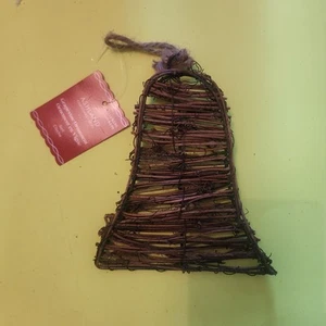 Ashland Grapevine Bell Holiday Festive Ornament Rustic Farmhouse Christmas New - Picture 1 of 2
