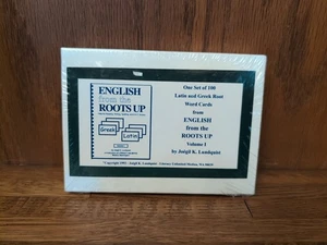 English from the Roots Up, Volumes 1 Flashcards Latin & Greek Root Word Cards - Picture 1 of 3