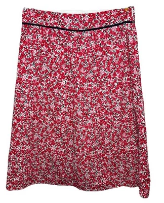2010 Christopher & Banks MIDI Skirt Size 6 Red Pink White Zip Cottage Core READ… - Image 1 of 4