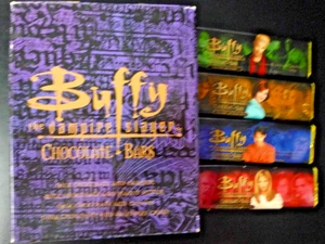 BUFFY THE VAMPIRE SLAYER SCHOKORIEGEL BOX mit 4 ungeöffneten Schokoriegeln!! - Bild 1 von 5