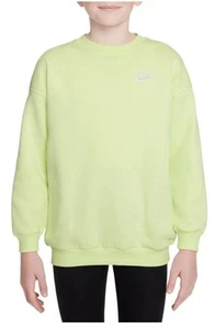 Nike Sweatshirt Kids Sportswear Fleece Logo Oversized Crew Neck SZ XS - Picture 1 of 4