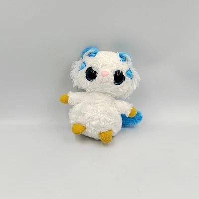 Doudou peluche tigre blanc bleu YOOHOO - 22252 - Photo 1/2