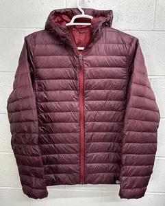 REI Co-op 650 Down Hoodie Jacket Dark Red Puffer Hiking Full Zip / Men’s Large - Picture 1 of 8