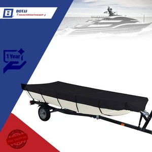 For Jon Boat Cover 14ft - Water Proof Heavy Duty Trailerable Jon Boat Cover US - Picture 1 of 10