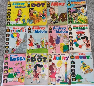 Lote de 12 cómics de Harvey Little Dot Audrey Edad de Plata Baby Huey Melvin Lotta - Imagen 1 de 14