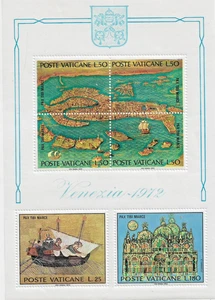 (22) VATICAN - 1972 UNESCO - PLAN TO SAVE VENICE SOUVENIR SHEET. SCOTT 520a. MNH - Picture 1 of 1
