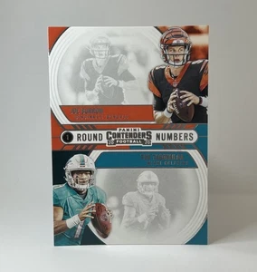 2020 Panini Contenders Joe Burrow Tua Tagovailoa 1° turno numeri RC #RN-BT - Foto 1 di 11
