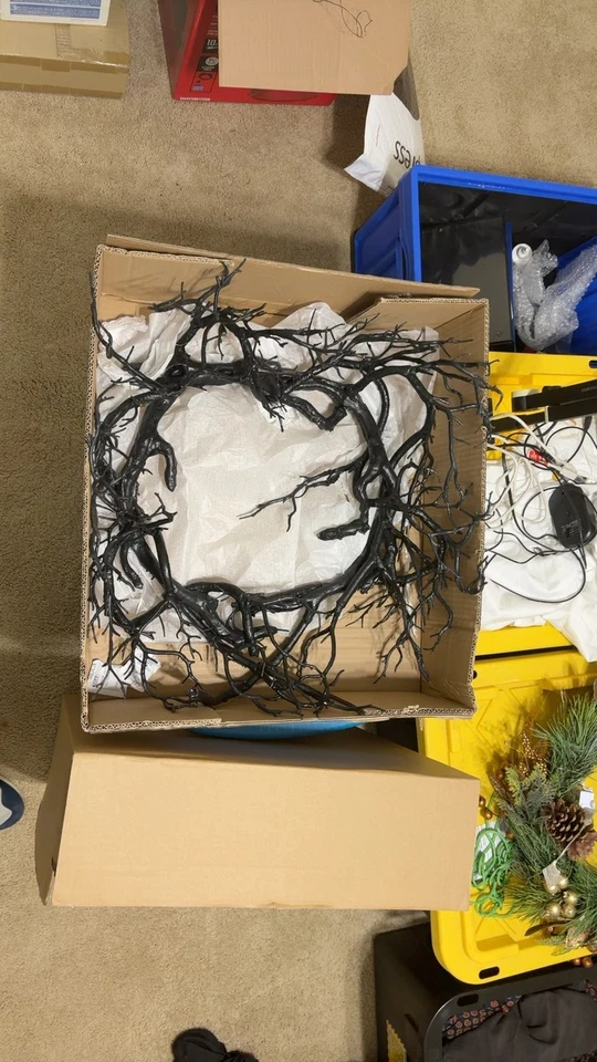 Black Twig Halloween Wreath Black Branch Garland - Image 1 of 1