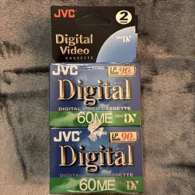 JVC 迷你 DV 数字视频盒 60ME DVM60 全新未拆封 60/90 分钟磁带 — 第 1/2 张图片