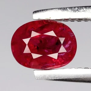💎 0,43ct 4,8x3,5mm Oval Natürlicher Rosa-Roter Rubin - Beheizt, Mosambik Edelstein - Bild 1 von 4