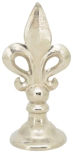 dekorative stilisierte Lilie als Deko-Objekt aus Alumiumium poliert - Bild 1 von 1