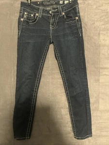 Miss Me Womens Jeans 26X26 Jeggings Stretch Angel Wing Embellished Crystal - Picture 1 of 9