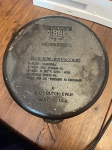 Wagner’s 1891 Original 5 Quart Gusseisen Dutch Oven Topf ohne Deckel in schöner Form - Bild 1 von 6