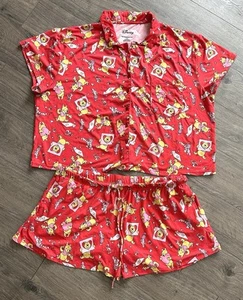 Disney Winnie Puuh und Ferkel Pyjama Set Shorts Größe 2X 2-teiliges Set weich - Bild 1 von 6