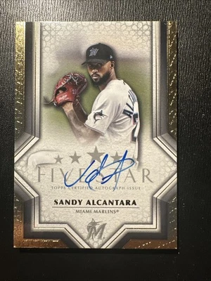 SANDY ALCANTARA  ON CARD AUTO 2024 Topps Five Star #FSA-SAL2 ⚾️Miami Marlins - Image 1 of 2