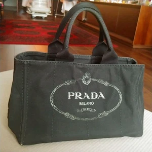 PRADA Canapa Canvas Tote Bag schwarz aus Japan - Bild 1 von 12