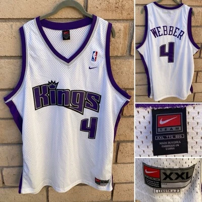 Винтажная футболка Sacramento Kings 4 Webber Nike баскетбол размер XXL 2XL Корея - Изображение 1 из 4