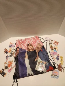 Taylor Swift Birthday Party 20 Cupcake Toppers Decor Drawstring Bag 50 Stickers - Picture 1 of 8
