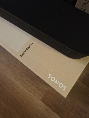 Sonos Beam Gen 2 - Black - Smart Soundbar with Dolby Atmos - Image 1 of 2