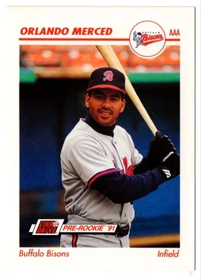 1991 Line Drive AAA Orlando Merced Buffalo Bisons #35 - Image 1 of 2