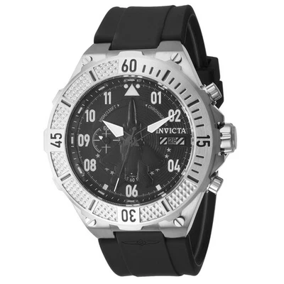 Invicta Men's Aviator Chronograph 50MM Case Black Silicone Strap 100M WR Watch - Image 1 of 4