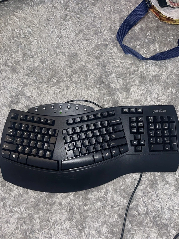 Perixx PERIBOARD-512 Wired Full-Size Ergonomic Natural Split Keyboard, Black - Image 1 of 1