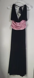 Jessica McClintock Gunne Sax VTG 90's Black Velvet Halter Dress Whimsigoth Glam - Picture 1 of 12