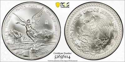 1996, Mexico. Beautiful Silver 1 Onza / Libertad Coin. PCGS MS-68! - Image 1 of 2