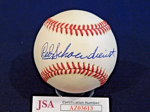Red Schoendienst (D. 2018) Signed / Autographed ONL Bill White Baseball JSA (B) - Picture 1 of 6