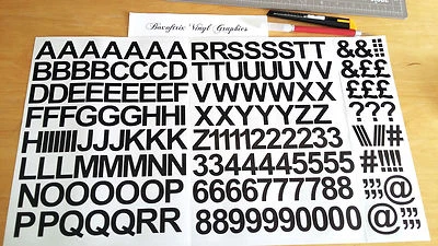DETAPE 3cm Self Adhesive Vinyl Sticker Letters and Numbers 30mm - 25 colours available