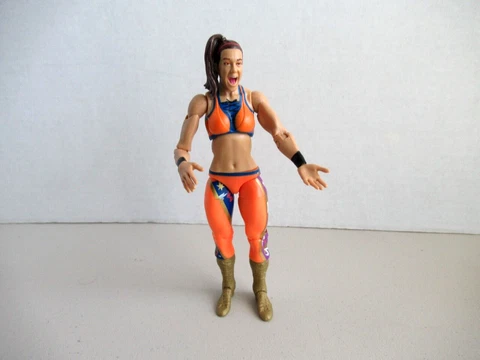 WWE 2013 Bayley Elite Loose Action Figure Pony Tail Hair Orange Outfit Wrestling Cover