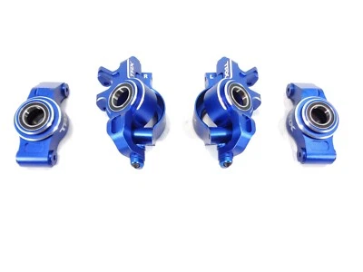 Traxxas X-Maxx Blue Aluminum Steering Knuckles Axle Carrier Hub Caster Block XRT - Image 1 of 4