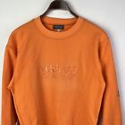Vintage Men’s Gianni Versace Jeans Couture Sweatshirt Sz M/L Long Sleeve Orange