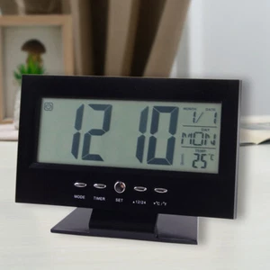 Large Letter Digital LCD Day Clock Dementia Week Date Calendar Alarm Time - Picture 1 of 7