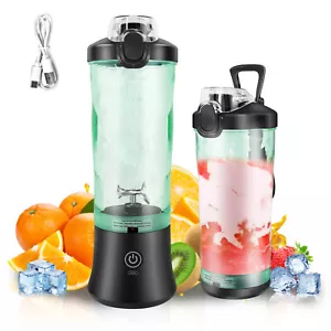 Portable Blender Smoothie Maker 600ML 2in1 Rechargeable Fruit Mixer Mini Juicer - Picture 1 of 19